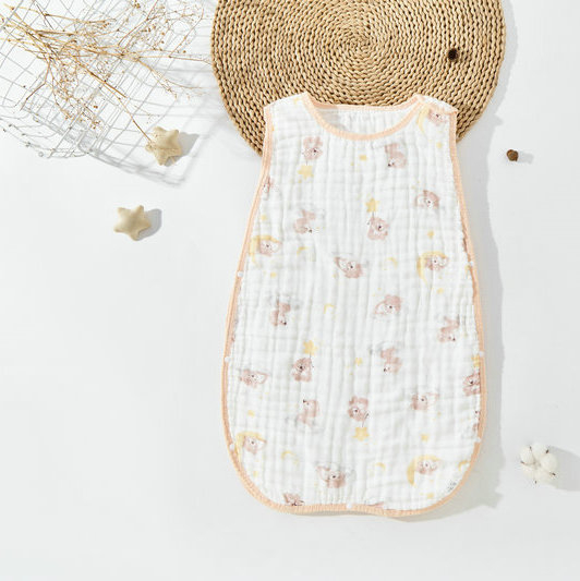 Kahepoolne vestilaadne beebimagamiskott, imiku A-klassi puhtast puuvillast marlist vastsündinu kõhukaitsega, löögivastane tekk, õhuke ja mugav magamiseks