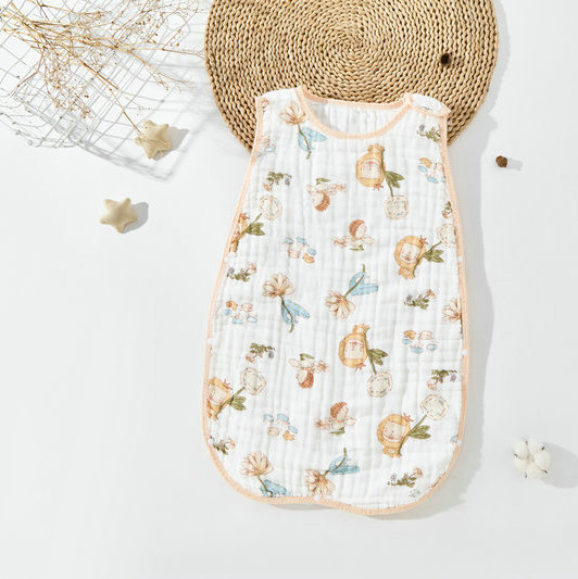 Kahepoolne vestilaadne beebimagamiskott, imiku A-klassi puhtast puuvillast marlist vastsündinu kõhukaitsega, löögivastane tekk, õhuke ja mugav magamiseks