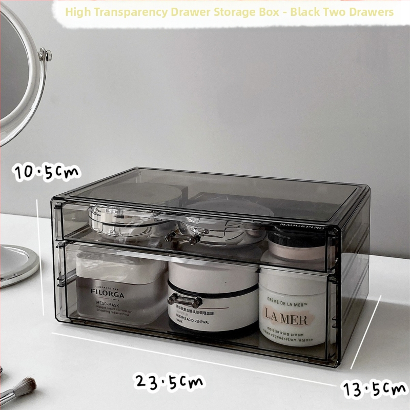 Kosmeetika hoiukarp, lauaarvuti sahtliga tualettlaud, huulepulgakarp, parfüümimask, akrüülist hoiuriiul