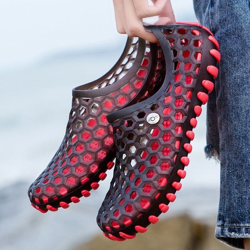 Vanematele ja lastele mõeldud meeste ja naiste rannajalatsid, suvised libisemiskindlad pehme tallaga kahlamisjalatsid, väikeste, keskmiste ja suurte laste sandaalid, linnupesa puukingad