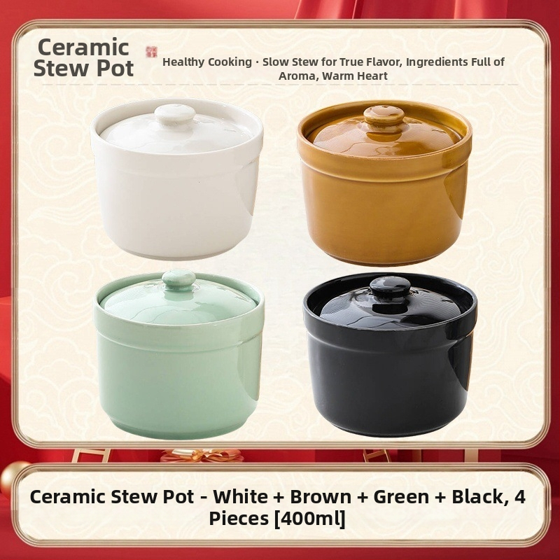 Keraamiline veekindel hautisepott, majapidamises kasutatav aurutuspott, hautisepott, Shaxiani supipott, hautisepott, hautisepott ühele inimesele