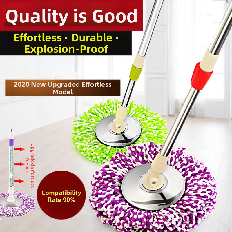 Munkatakarékos univerzális forgó rúdfejjel ellátott felmosórongy, vastagított rozsdamentes acél felmosófej-csere, tökéletes lusta embereknek, egyrészes cseppszállítás