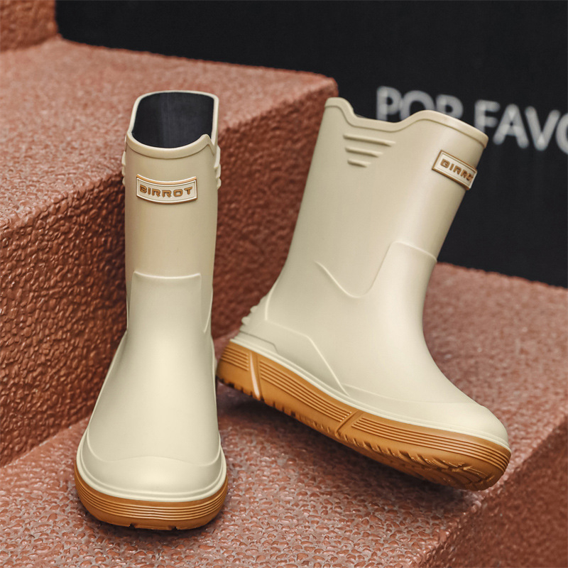 Cizme de ploaie antiderapante cu toc înalt pentru bărbați, cizme de ploaie cu corset cald, pantofi impermeabili, pantofi de cauciuc pentru bucătărie, pantofi de spălătorie auto, cizme de apă pentru pescuit