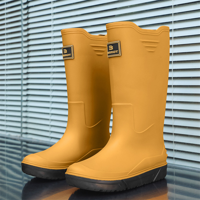 Cizme de ploaie antiderapante cu toc înalt pentru bărbați, cizme de ploaie cu corset cald, pantofi impermeabili, pantofi de cauciuc pentru bucătărie, pantofi de spălătorie auto, cizme de apă pentru pescuit