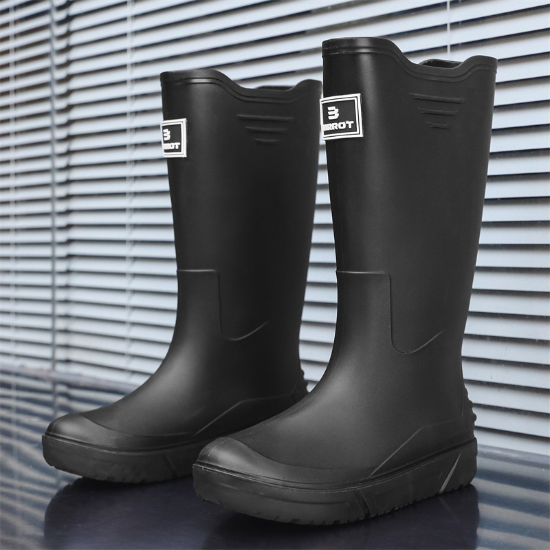 Cizme de ploaie antiderapante cu toc înalt pentru bărbați, cizme de ploaie cu corset cald, pantofi impermeabili, pantofi de cauciuc pentru bucătărie, pantofi de spălătorie auto, cizme de apă pentru pescuit