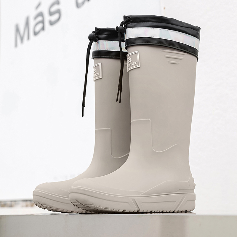 Cizme de ploaie antiderapante cu toc înalt pentru bărbați, cizme de ploaie cu corset cald, pantofi impermeabili, pantofi de cauciuc pentru bucătărie, pantofi de spălătorie auto, cizme de apă pentru pescuit