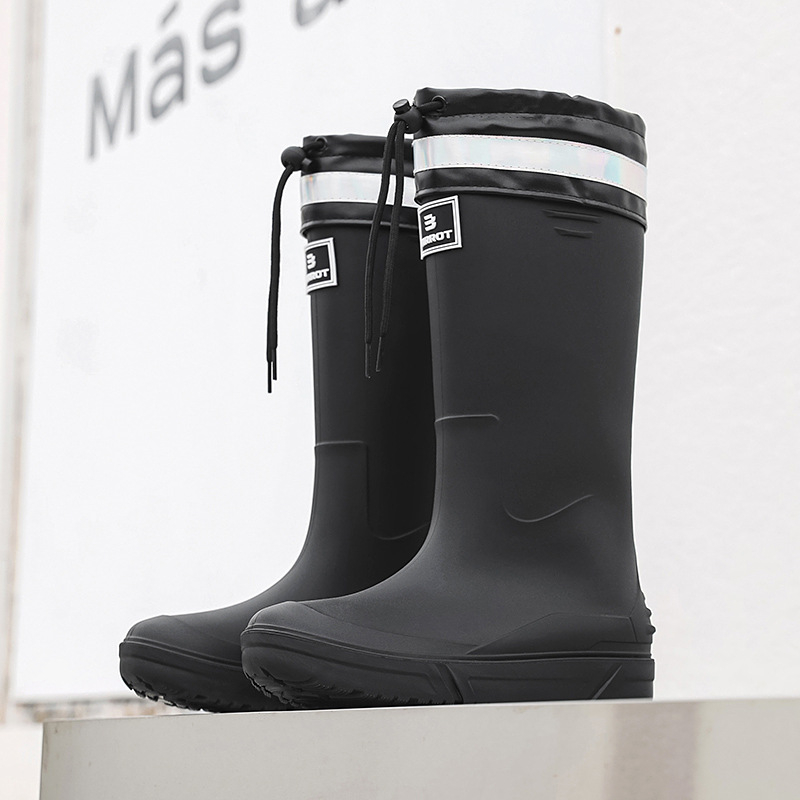 Cizme de ploaie antiderapante cu toc înalt pentru bărbați, cizme de ploaie cu corset cald, pantofi impermeabili, pantofi de cauciuc pentru bucătărie, pantofi de spălătorie auto, cizme de apă pentru pescuit