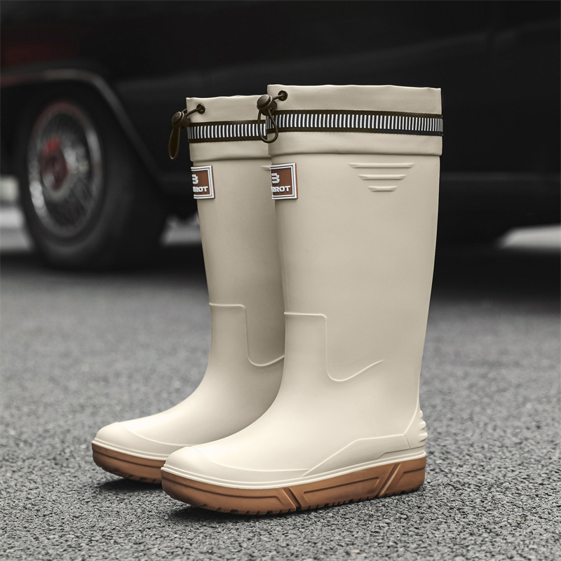 Cizme de ploaie antiderapante cu toc înalt pentru bărbați, cizme de ploaie cu corset cald, pantofi impermeabili, pantofi de cauciuc pentru bucătărie, pantofi de spălătorie auto, cizme de apă pentru pescuit