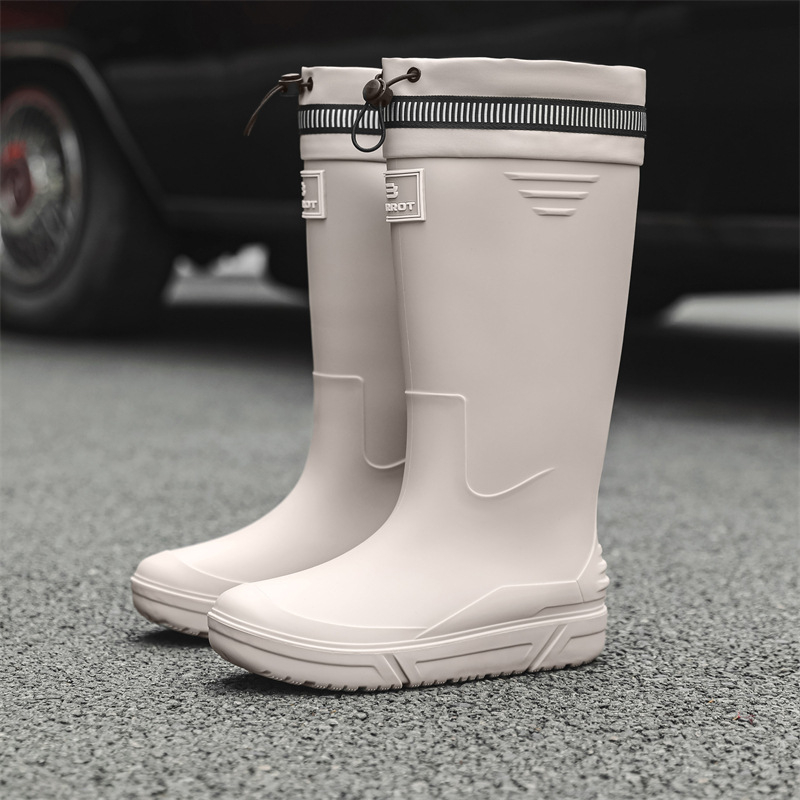 Cizme de ploaie antiderapante cu toc înalt pentru bărbați, cizme de ploaie cu corset cald, pantofi impermeabili, pantofi de cauciuc pentru bucătărie, pantofi de spălătorie auto, cizme de apă pentru pescuit