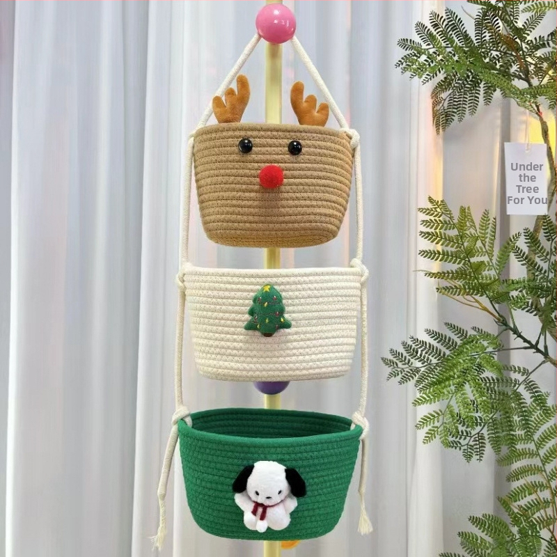 Seinale kinnitatav hoiukorv, rippkorv, ühiselamutoa hoiuriiul, seinale kinnitatav kott, puuvillase niidiga kootud seinale kinnitatav uks, tagaseina hoiukorv