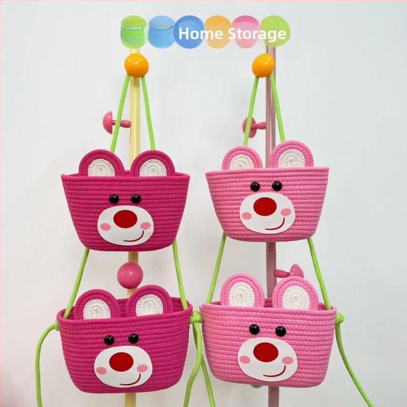 Seinale kinnitatav hoiukorv, rippkorv, ühiselamutoa hoiuriiul, seinale kinnitatav kott, puuvillase niidiga kootud seinale kinnitatav uks, tagaseina hoiukorv