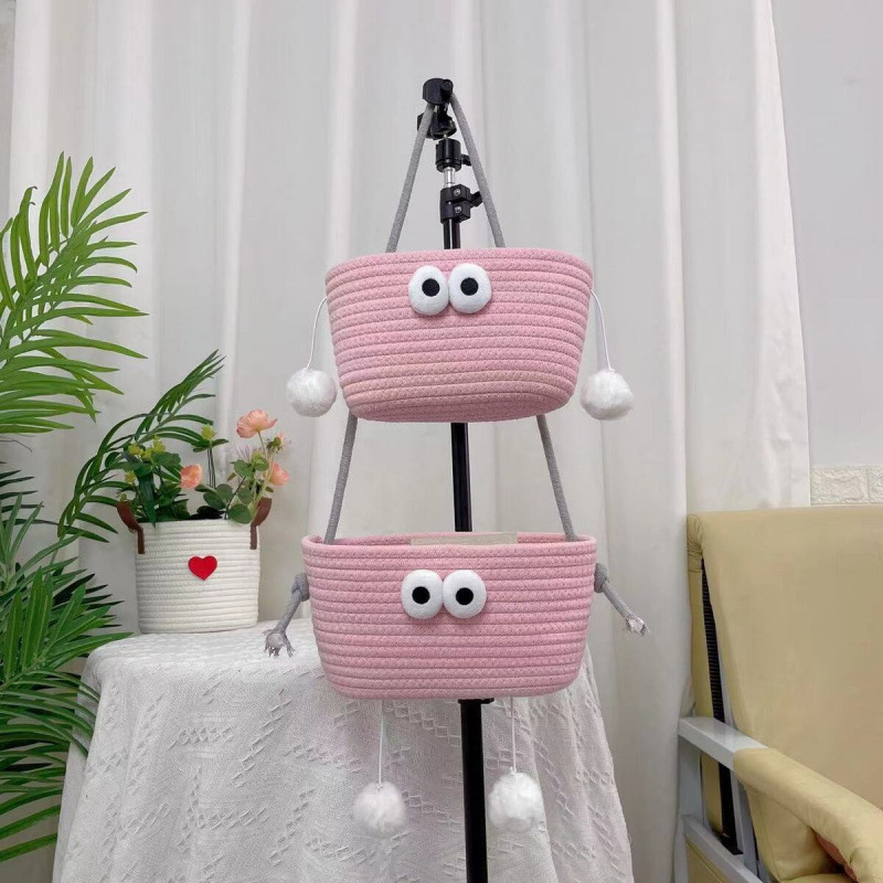 Seinale kinnitatav hoiukorv, rippkorv, ühiselamutoa hoiuriiul, seinale kinnitatav kott, puuvillase niidiga kootud seinale kinnitatav uks, tagaseina hoiukorv