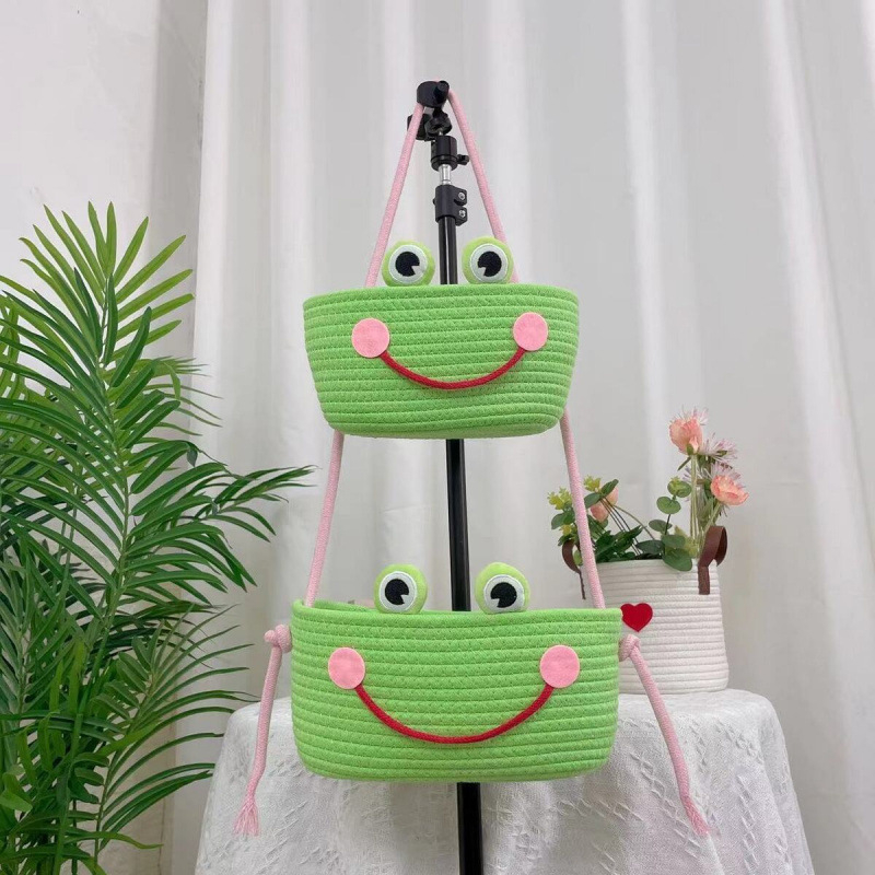 Seinale kinnitatav hoiukorv, rippkorv, ühiselamutoa hoiuriiul, seinale kinnitatav kott, puuvillase niidiga kootud seinale kinnitatav uks, tagaseina hoiukorv