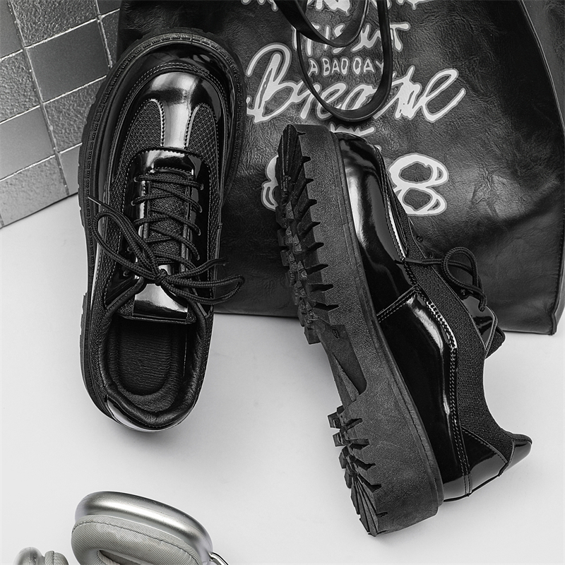 Cos Comic Con paksu tallaga meeste kõrgust suurendavad kingad, 8 cm vabaaja suured nahast kingad peidetud kõrgust suurendavate Martini saabastega