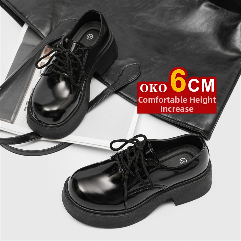 Pantofi sport pentru bărbați cu talpă groasă, model Cos Comic Con, 8 cm, casual, mari, din piele, cu cizme Martin ascunse pentru creșterea înălțimii