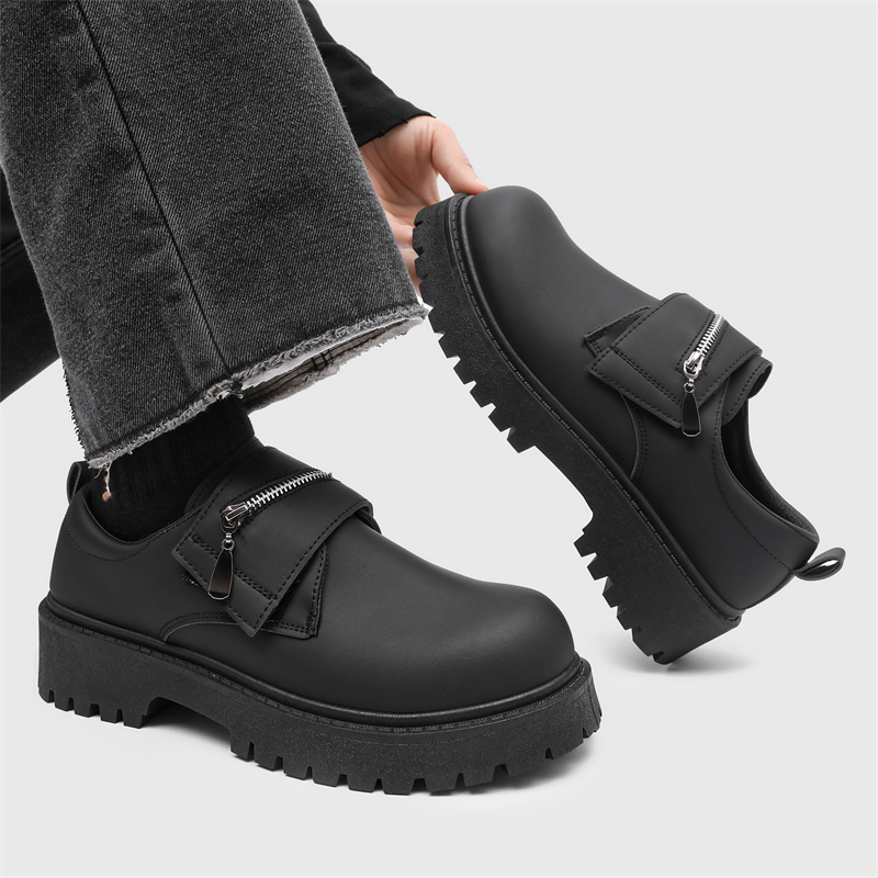Pantofi sport pentru bărbați cu talpă groasă, model Cos Comic Con, 8 cm, casual, mari, din piele, cu cizme Martin ascunse pentru creșterea înălțimii