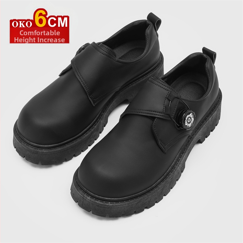 Pantofi sport pentru bărbați cu talpă groasă, model Cos Comic Con, 8 cm, casual, mari, din piele, cu cizme Martin ascunse pentru creșterea înălțimii