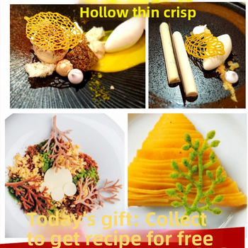 Nėrinių iškirptų lapų traškių formų kūrybinė patiekalų dekoracija molekulinė virtuvė prancūziškų lapų šokolado silikoninė kepimo forma