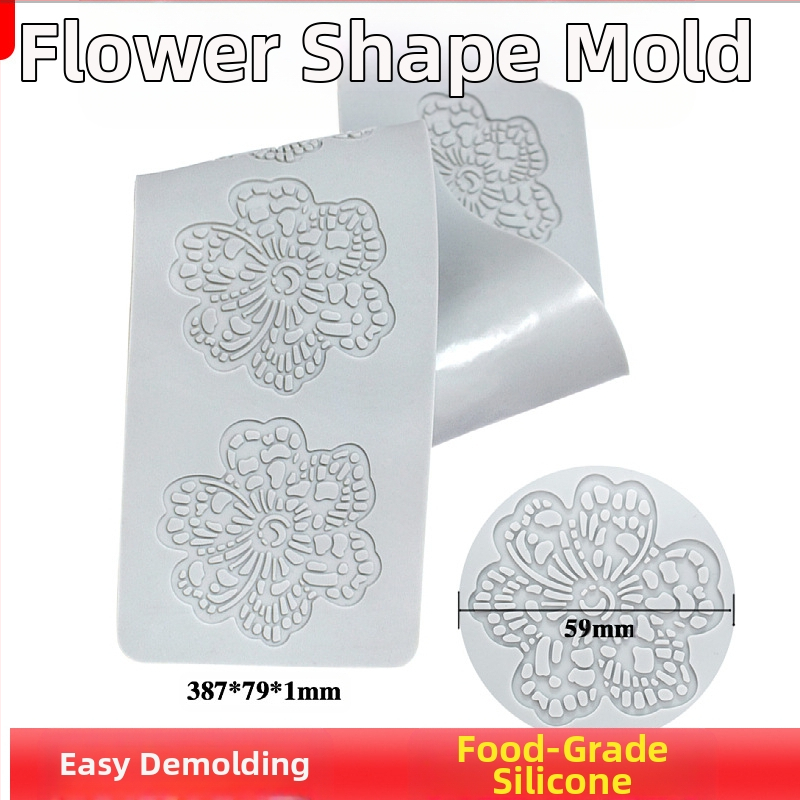 Nėrinių iškirptų lapų traškių formų kūrybinė patiekalų dekoracija molekulinė virtuvė prancūziškų lapų šokolado silikoninė kepimo forma