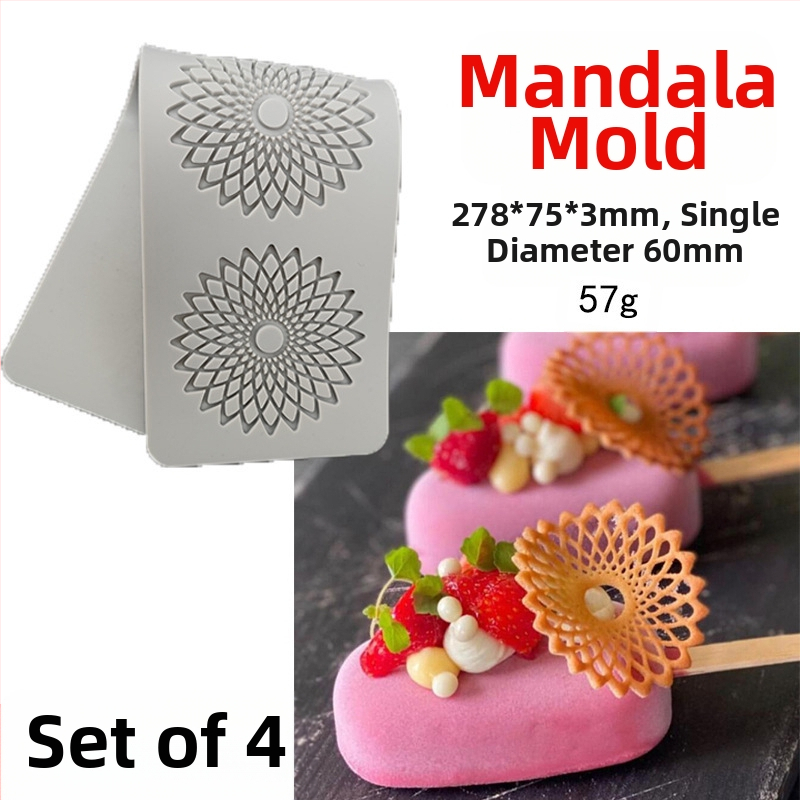 Nėrinių iškirptų lapų traškių formų kūrybinė patiekalų dekoracija molekulinė virtuvė prancūziškų lapų šokolado silikoninė kepimo forma