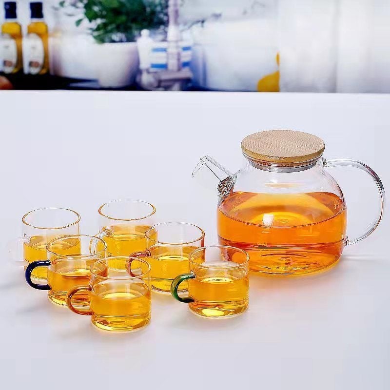 Zadebljano kuhalo za vodu od stakla otpornog na visoke temperature, čajnik otporan na toplinu i eksploziju, čajnik za paru, čajnik za cvijeće i voće, kućni set čaja
