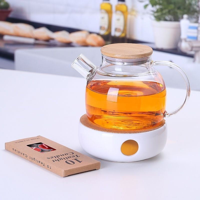 Zadebljano kuhalo za vodu od stakla otpornog na visoke temperature, čajnik otporan na toplinu i eksploziju, čajnik za paru, čajnik za cvijeće i voće, kućni set čaja