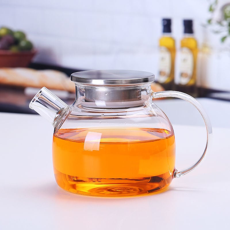 Zadebljano kuhalo za vodu od stakla otpornog na visoke temperature, čajnik otporan na toplinu i eksploziju, čajnik za paru, čajnik za cvijeće i voće, kućni set čaja
