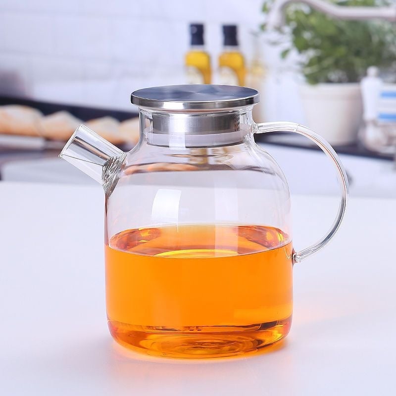 Zadebljano kuhalo za vodu od stakla otpornog na visoke temperature, čajnik otporan na toplinu i eksploziju, čajnik za paru, čajnik za cvijeće i voće, kućni set čaja