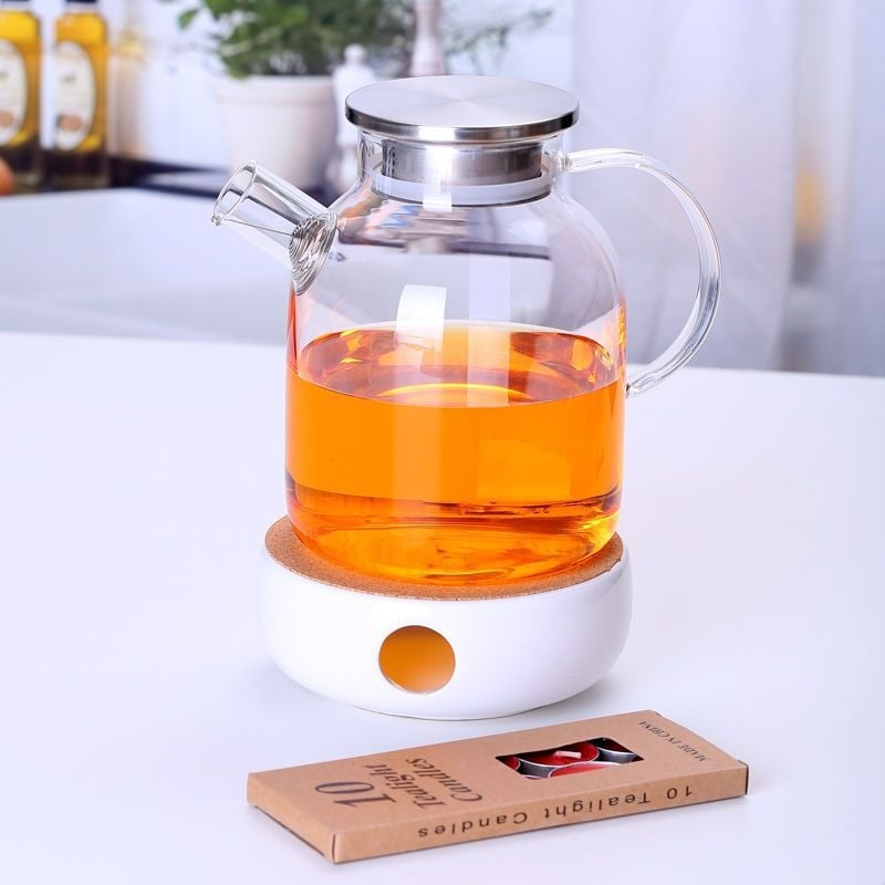Zadebljano kuhalo za vodu od stakla otpornog na visoke temperature, čajnik otporan na toplinu i eksploziju, čajnik za paru, čajnik za cvijeće i voće, kućni set čaja