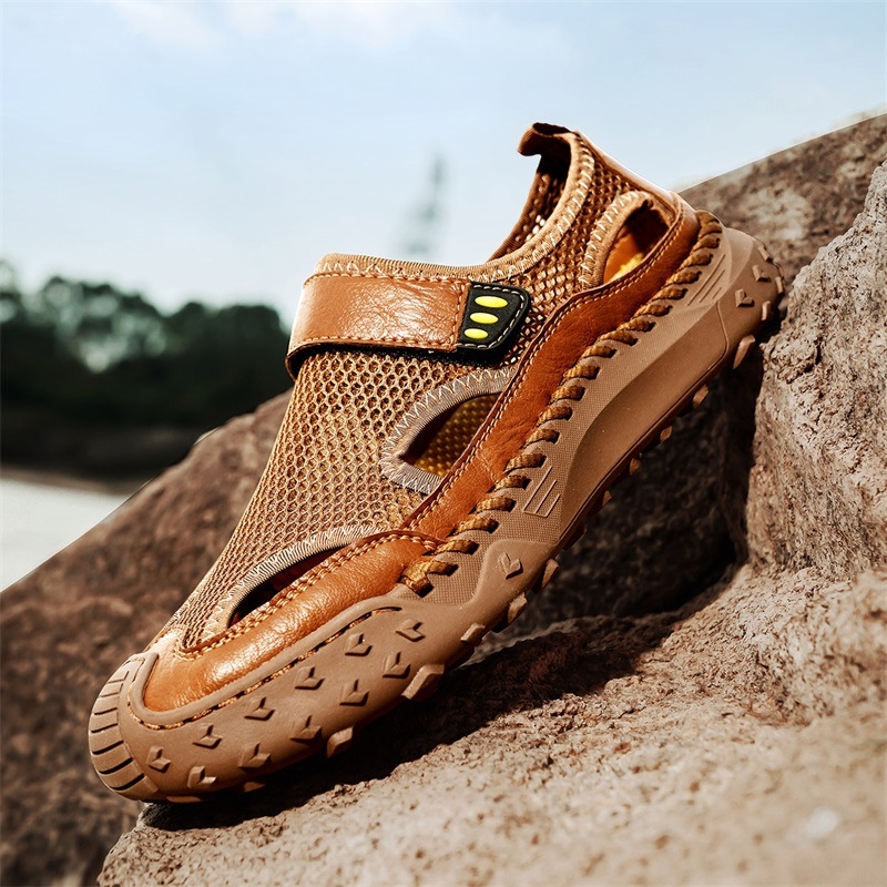 „AliExpress“ vyriški madingi laisvalaikio bateliai, didelio dydžio basutės, 2025 m. vasaros itin pluošto odiniai batai, didmeninė prekyba.