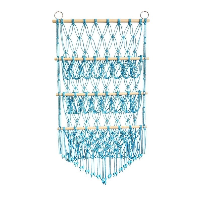 Pliušinė lėlių laikymo sienelė, skandinaviško stiliaus, austas dvisluoksnis laikymo stovas, paprastas dekoratyvinis žaislų tinklelio maišelis, pakabinamas dekoravimas