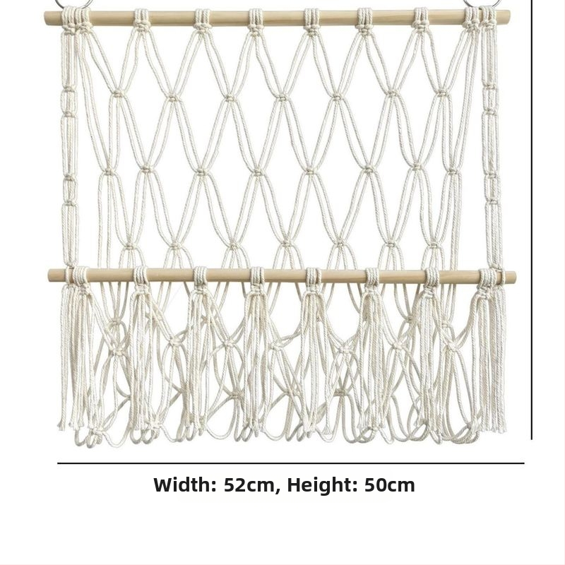 Pliušinė lėlių laikymo sienelė, skandinaviško stiliaus, austas dvisluoksnis laikymo stovas, paprastas dekoratyvinis žaislų tinklelio maišelis, pakabinamas dekoravimas