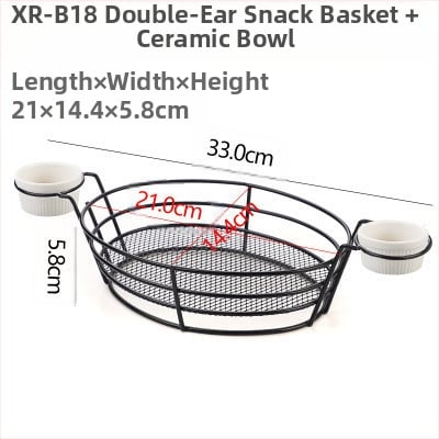 Amerikietiško stiliaus kūrybingi stalo įrankiai, geležiniai kepti užkandžių krepšeliai, bulvyčių fri krepšeliai, kepti krepšeliai, desertui skirti kepti viščiukai, duonos krepšeliai, lėkščių indai