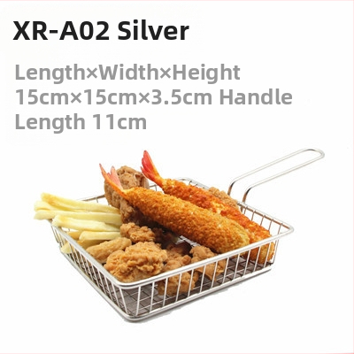 Amerikietiško stiliaus kūrybingi stalo įrankiai, geležiniai kepti užkandžių krepšeliai, bulvyčių fri krepšeliai, kepti krepšeliai, desertui skirti kepti viščiukai, duonos krepšeliai, lėkščių indai