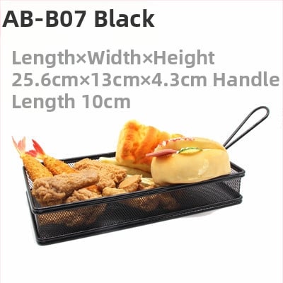 Amerikietiško stiliaus kūrybingi stalo įrankiai, geležiniai kepti užkandžių krepšeliai, bulvyčių fri krepšeliai, kepti krepšeliai, desertui skirti kepti viščiukai, duonos krepšeliai, lėkščių indai