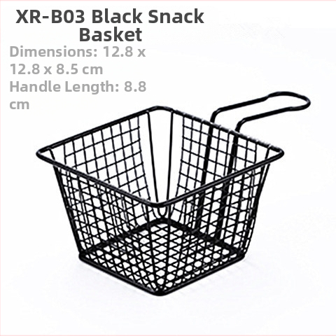 Amerikietiško stiliaus kūrybingi stalo įrankiai, geležiniai kepti užkandžių krepšeliai, bulvyčių fri krepšeliai, kepti krepšeliai, desertui skirti kepti viščiukai, duonos krepšeliai, lėkščių indai