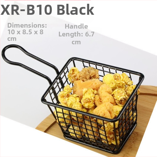 Amerikietiško stiliaus kūrybingi stalo įrankiai, geležiniai kepti užkandžių krepšeliai, bulvyčių fri krepšeliai, kepti krepšeliai, desertui skirti kepti viščiukai, duonos krepšeliai, lėkščių indai