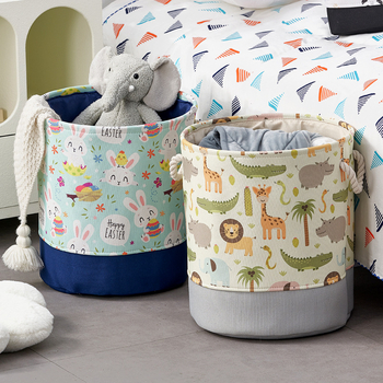 Κουτί αποθήκευσης παιχνιδιών από ύφασμα κινουμένων σχεδίων, καλάθι αποθήκευσης κούκλας για παιδιά, μεγάλο παχύρρευστο βαρέλι αποθήκευσης, τσάντα αποθήκευσης μικροαντικειμένων για μωρά