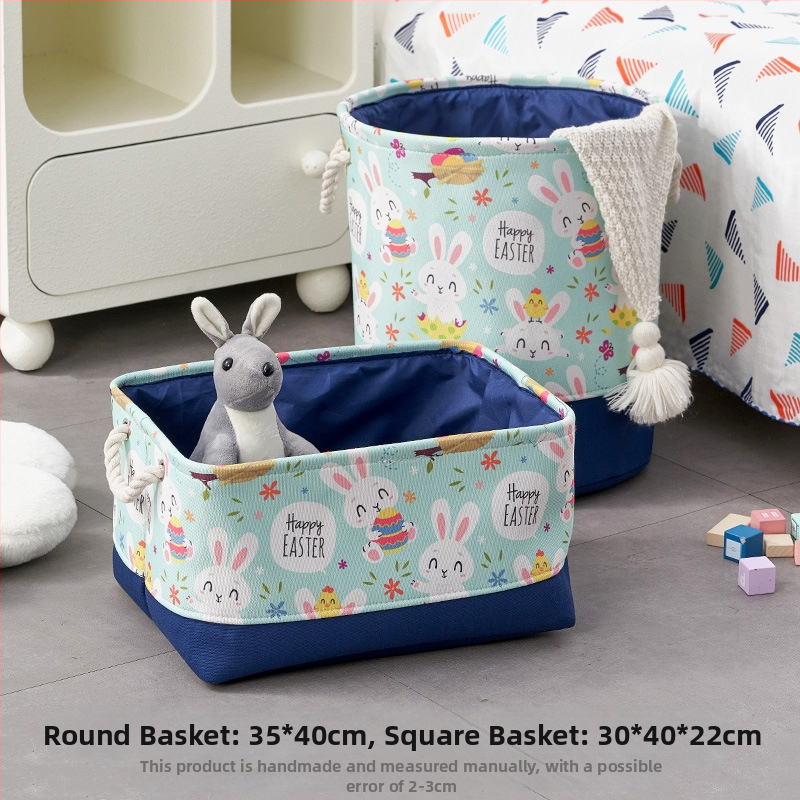 Mänguasjade hoiukast, koomiksikangast, laste nukkude hoiukorv, suur paksendatud hoiutünn, beebitarvete hoiukott