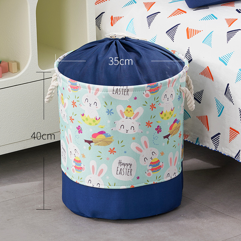 Mänguasjade hoiukast, koomiksikangast, laste nukkude hoiukorv, suur paksendatud hoiutünn, beebitarvete hoiukott