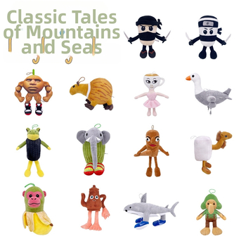 Piiriülene uus Tung Tung Sahur Ameerika mägede ja merede paroodia plush-nukk