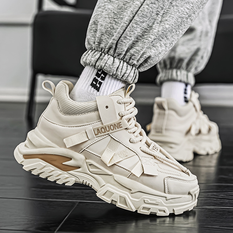 Sügis- ja talvised kõrge säärega meeste kingad, 10 cm kõrgused vabaaja Torre kingad, nähtamatu sisemine kõrgendus, universaalsed kulumiskindlad platvormkingad