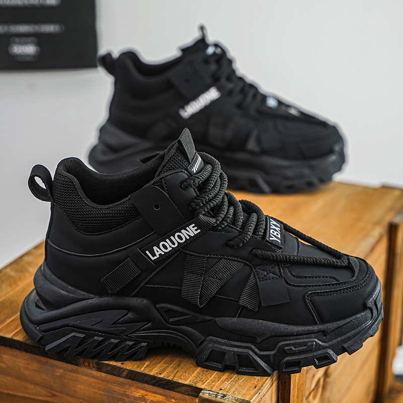 Sügis- ja talvised kõrge säärega meeste kingad, 10 cm kõrgused vabaaja Torre kingad, nähtamatu sisemine kõrgendus, universaalsed kulumiskindlad platvormkingad