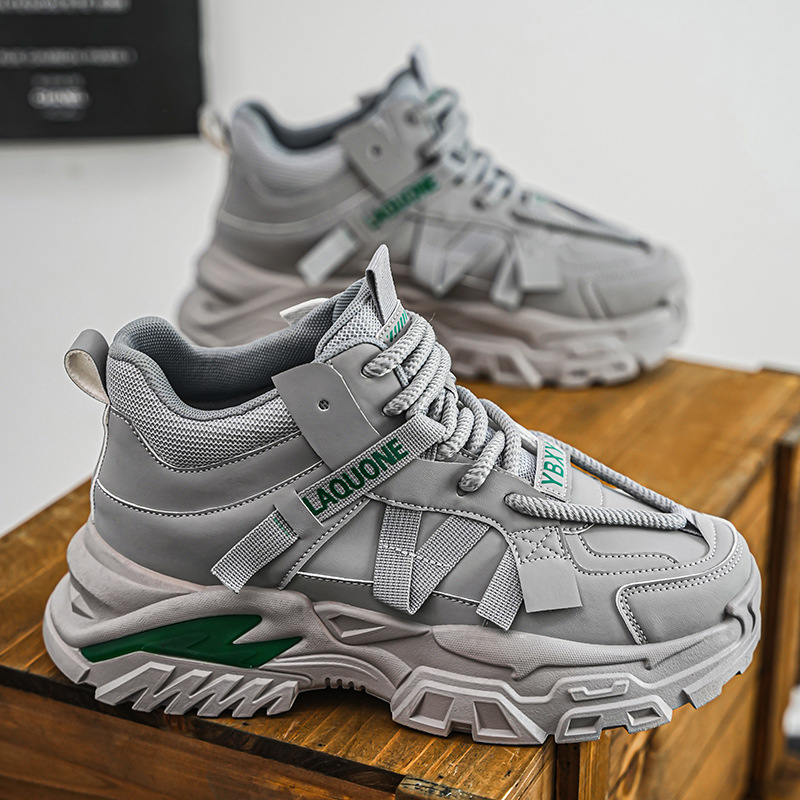 Sügis- ja talvised kõrge säärega meeste kingad, 10 cm kõrgused vabaaja Torre kingad, nähtamatu sisemine kõrgendus, universaalsed kulumiskindlad platvormkingad