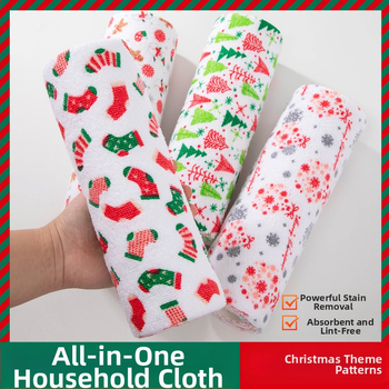 Ръчно късаща се удебелена абсорбираща маслоабсорбираща кърпа за почистване на кухня, домакинска микрофибърна ламинирана щампована кърпа за ръчно късане