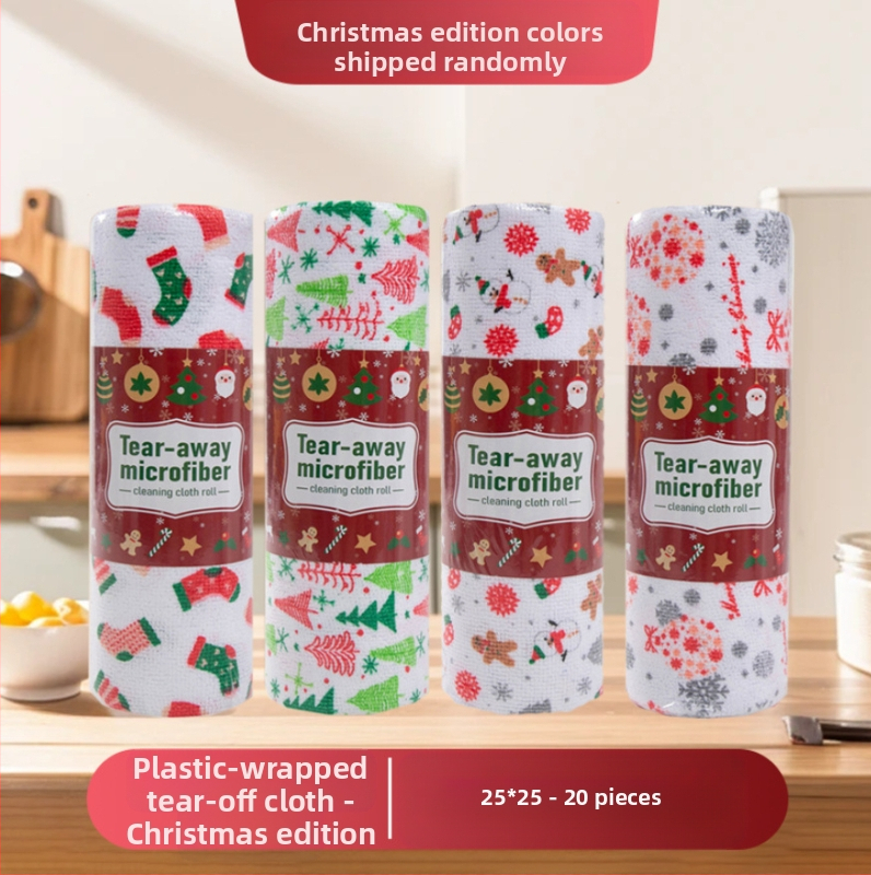 Ръчно късаща се удебелена абсорбираща маслоабсорбираща кърпа за почистване на кухня, домакинска микрофибърна ламинирана щампована кърпа за ръчно късане