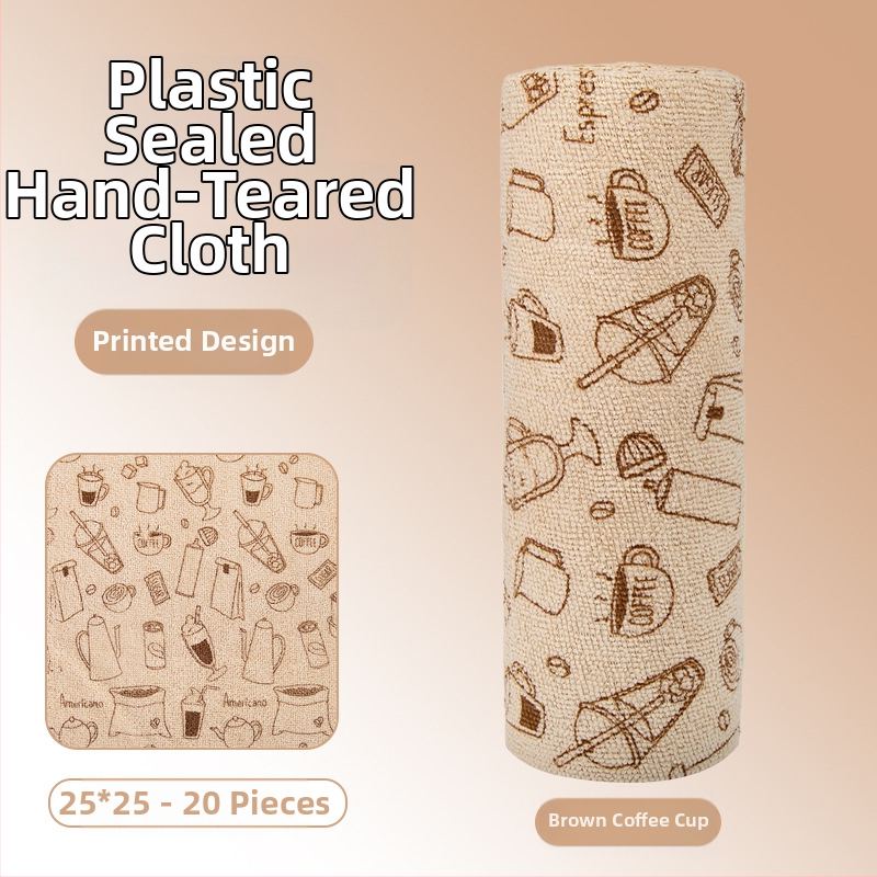 Ръчно късаща се удебелена абсорбираща маслоабсорбираща кърпа за почистване на кухня, домакинска микрофибърна ламинирана щампована кърпа за ръчно късане