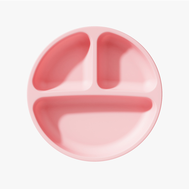 Piiriülene kuummüügis olev laste lauanõud, silikoonist dielektriline taldrik, laste beebisöötmislauanõud, kahvel, lusikas, imemiskettaga kauss, riisitasku