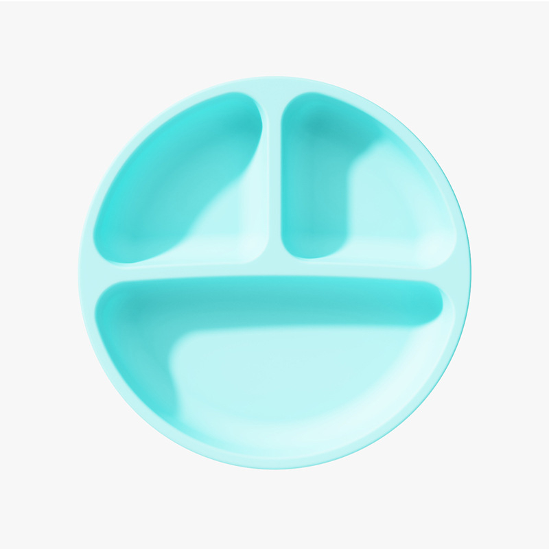 Piiriülene kuummüügis olev laste lauanõud, silikoonist dielektriline taldrik, laste beebisöötmislauanõud, kahvel, lusikas, imemiskettaga kauss, riisitasku