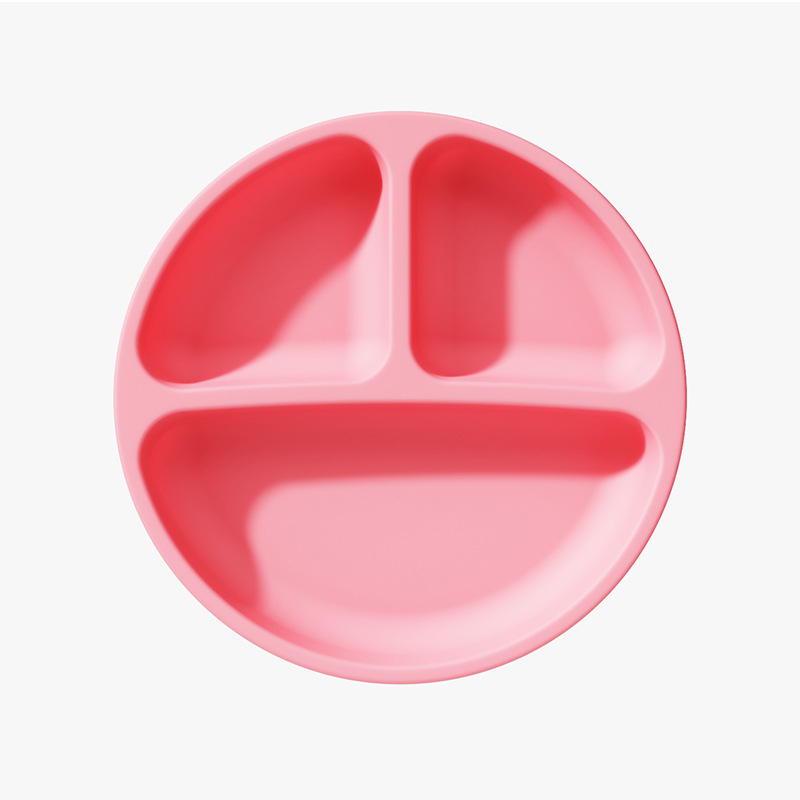 Piiriülene kuummüügis olev laste lauanõud, silikoonist dielektriline taldrik, laste beebisöötmislauanõud, kahvel, lusikas, imemiskettaga kauss, riisitasku